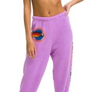 AVIATOR NATION SWEATPANTS - NEON PURPLE